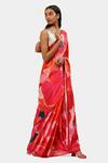 Buy_Satya Paul_Pink Georgette, Satin Burst Floral Print Saree_Online_at_Aza_Fashions