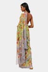 Shop Satya Paul Green Chiffon The Floral Print Forever Summer Saree at Aza Fashions Shop_Satya Paul_Green Chiffon The Floral Print Forever Summer Saree_at_Aza_Fashions