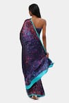 Shop_Satya Paul_Purple Georgette The Printed Quiet Queen Saree_at_Aza_Fashions