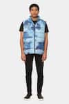 Buy_Satya Paul_Blue Polyester The Sanfran Abstract Print Jacket _at_Aza_Fashions