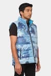 Shop_Satya Paul_Blue Polyester The Sanfran Abstract Print Jacket _Online_at_Aza_Fashions