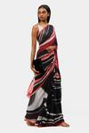 Buy_Satya Paul_Black Silk Georgette Printed Light Drama Saree_Online_at_Aza_Fashions