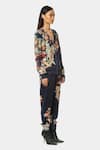 Shop_Satya Paul_Blue Scuba Printed Floral Joggers _Online_at_Aza_Fashions