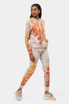 Buy_Satya Paul_Grey Scuba Printed Floral The Go Athleisure Jacket _Online_at_Aza_Fashions