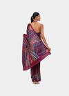 Shop_Satya Paul_Purple Cabaret Geometric Print Saree_at_Aza_Fashions
