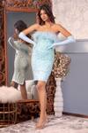 Buy_Asra_Blue Net Embellished Crystal Straight Sequin Floral Dress_at_Aza_Fashions
