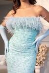 Shop_Asra_Blue Net Embellished Crystal Straight Sequin Floral Dress_Online_at_Aza_Fashions