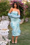 Buy_Asra_Blue Net Embellished Crystal Straight Flower Sequin Tube Dress _at_Aza_Fashions