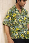 Baise Gaba_Multi Color Shirt - Cotton Moss Printed Floral Cedric _Online_at_Aza_Fashions