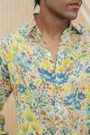 Shop_Baise Gaba_Yellow Shirt - Cotton Moss Printed Floral Lirio 