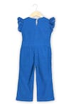 Buy_Charkhee_Blue Cotton Schiffli Pattern Jumpsuit 