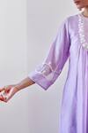 Amisha Kothari_Purple Chanderi / Organza Embroidered Zoha Anarkali Set  _at_Aza_Fashions