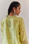 Buy_Amisha Kothari_Green Chanderi / Organza Zynah Kurta Sharara Set  _Online_at_Aza_Fashions