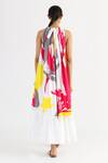 Shop_Studio Moda India_White Cotton Halter Neck The Summer Dress_at_Aza_Fashions