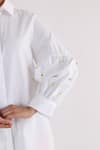 Buy_Studio Moda India_White Cotton Tassels The Day Box Shirt _Online_at_Aza_Fashions