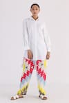 Buy_Studio Moda India_White Cotton Tassels The Day Box Shirt _at_Aza_Fashions