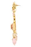 Shop_Moh-Maya By Disha Khatri_Gold Plated Stones, Beads, Zari Drop Dangler Earrings _Online_at_Aza_Fashions