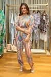 Buy_PS Pret by Payal Singhal_Multi Color Crepe Abstract Round Top And Jogger Pant Set _Online_at_Aza_Fashions