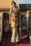 Buy_Priyanka Raajiv_Gold Silk Embroidery Sequin Kiara Saree With Niamh Running Blouse_at_Aza_Fashions