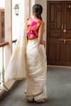 Priyanka Raajiv_Ivory Silk Woven And Embellished Paarsa Patch Work Saree With Running Blouse _Online_at_Aza_Fashions