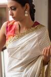 Shop_Priyanka Raajiv_Ivory Silk Woven And Embellished Paarsa Patch Work Saree With Running Blouse _at_Aza_Fashions