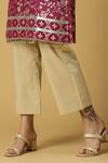 Monk & Mei By Sonia Anand_Purple Silk, Brocade, Cotton Tassels Kavya Woven Pakistani Kurta And Pant Set _Online_at_Aza_Fashions