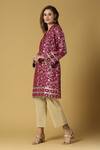 Buy_Monk & Mei By Sonia Anand_Purple Silk, Brocade, Cotton Tassels Kavya Woven Pakistani Kurta And Pant Set _Online_at_Aza_Fashions