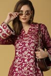 Shop_Monk & Mei By Sonia Anand_Purple Silk, Brocade, Cotton Tassels Kavya Woven Pakistani Kurta And Pant Set 