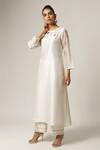 Anantaa By Roohi_Off White , , Placement Dabka Kurta With Pant _Online_at_Aza_Fashions