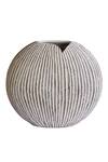 Shop_H2h_White Polyresin Linear Baleen Vase_at_Aza_Fashions