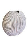 Buy_H2h_White Polyresin Linear Baleen Vase_Online_at_Aza_Fashions