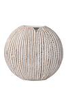 H2h_White Polyresin Linear Baleen Vase_at_Aza_Fashions