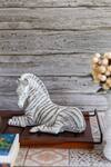 Buy_H2h_White Polyresin Safari Zebra Table Decor_at_Aza_Fashions