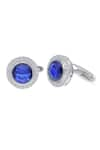 Buy_DIOSA PARIS JEWELLERY_Blue Embellished Swarovski Cufflink _at_Aza_Fashions