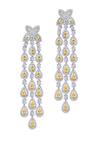 Buy_DIOSA PARIS JEWELLERY_Yellow Stones, Diamonds Pear Pattern Swarovski Zirconia Embellished Earrings _at_Aza_Fashions