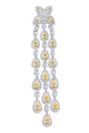 Shop_DIOSA PARIS JEWELLERY_Yellow Stones, Diamonds Pear Pattern Swarovski Zirconia Embellished Earrings _at_Aza_Fashions