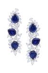 Buy_Diosa Paris Jewellery_Blue Embellished Stone Earrings _at_Aza_Fashions