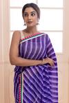 Buy Geroo Jaipur Purple Georgette Leheriya Saree With Unstitched Blouse Fabric Online at Aza Fashions Buy_Geroo Jaipur_Purple Georgette Leheriya Saree With Unstitched Blouse Fabric_Online_at_Aza_Fashions