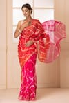 Buy_Geroo Jaipur_Multi Color Pure Kota Silk Floral Work Saree With Unstitched Blouse Fabric _Online_at_Aza_Fashions