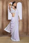 Buy_Kalighata_Purple Organza Sequins Box Wave Embroidered Saree _Online_at_Aza_Fashions