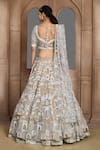 Shop_Kalighata_Gold Organza Taj Mahal Pattern Bridal Lehenga Set _at_Aza_Fashions