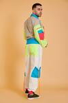 Shop Siddartha Tytler Multi Color Polyester Colorblock Parka And Joggers Set at Aza Fashions Shop_Siddartha Tytler_Multi Color Polyester Colorblock Parka And Joggers Set_at_Aza_Fashions