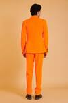 Shop_Siddartha Tytler_Orange Lycra Solid Suit And Pant Set_at_Aza_Fashions