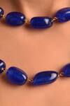 Buy_Kastiya Jewels_Blue Bead And Pearl Handcrafted Necklace_Online_at_Aza_Fashions