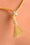 Kastiya Jewels_Yellow Pearls Bead And Handcrafted Necklace _at_Aza_Fashions