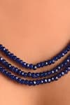 Shop_Kastiya Jewels_Blue Semi Precious Stones Layered Necklace _Online_at_Aza_Fashions