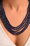 Kastiya Jewels_Blue Semi Precious Stones Layered Necklace _Online_at_Aza_Fashions