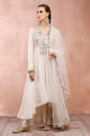 Shop_Payal Singhal_Off White Silkmul Embroidery Bagh Anarkali Set _at_Aza_Fashions