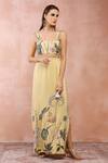 Buy_Payal Singhal_Yellow Crepe Printed Niloufar Sweetheart Neck Bustier And Skirt Set _Online_at_Aza_Fashions