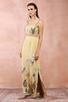 Shop_Payal Singhal_Yellow Crepe Printed Niloufar Sweetheart Neck Bustier And Skirt Set _Online_at_Aza_Fashions